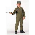 Kids' Olive Drab Flight Coverall w/Insignia Patches (XS to XL)